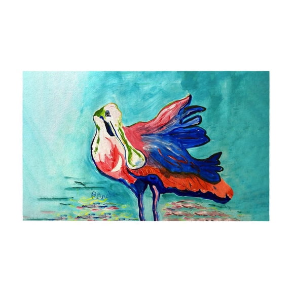 Betsy Drake Interiors Spoonbill Looking Door Mat 30x50