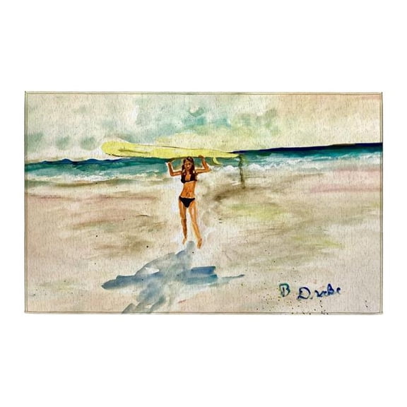 Betsy Drake Interiors DR1569 Surfer Girl II Indoor Dornier Area Rug 20x32