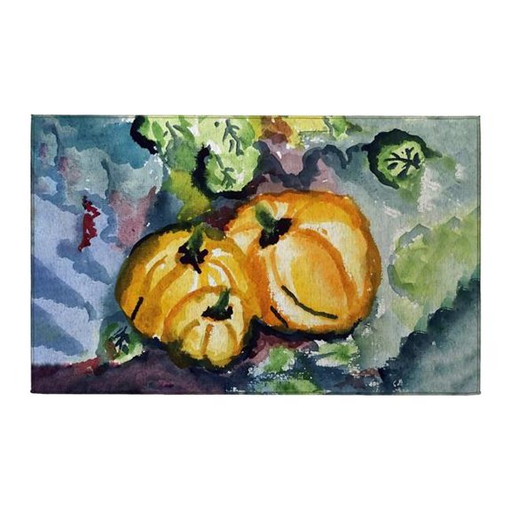Betsy Drake Interiors DR1591 Three Pumpkins Indoor Dornier Area Rug 20x32