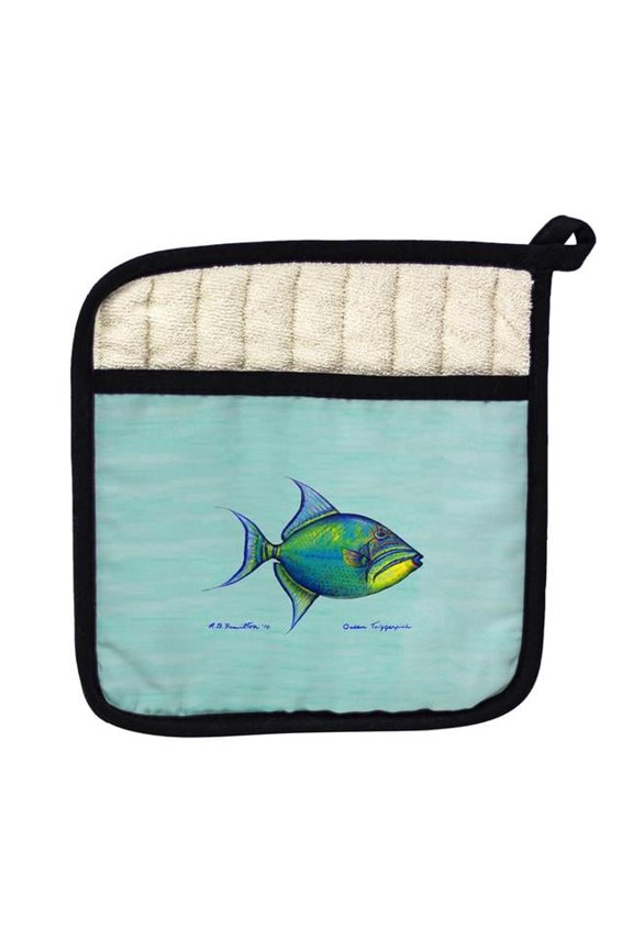 PT114C Triggerfish on Aqua Pot Holder