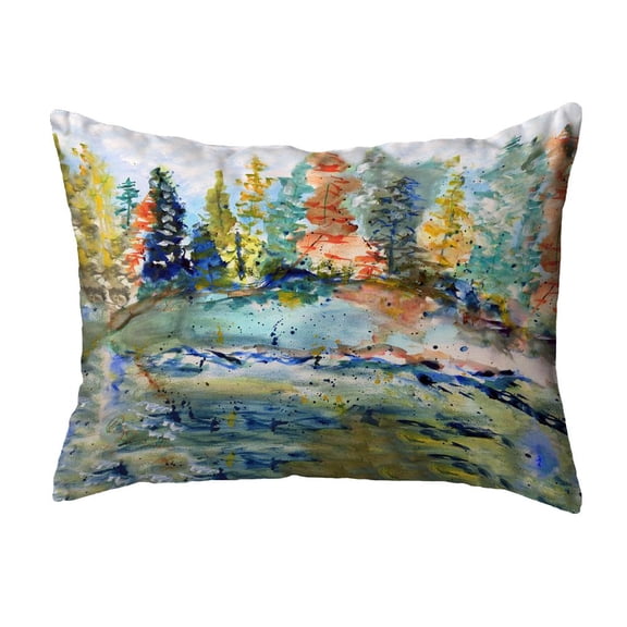 Betsy Drake Interiors Turtle & Tiger Swallowtail Butterfly Small Noncorded Pillow 11x14