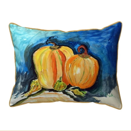 Betsy Drake Interiors Two Pumpkins Large Indoor/Outdoor Pillow 16x20
