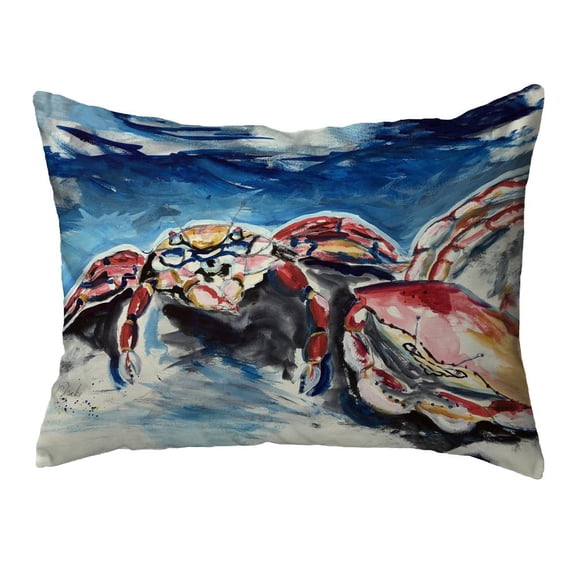 Betsy Drake Interiors Two Red Crabs Small Noncorded Pillow 11x14