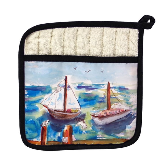 Betsy Drake PT933 Two Sailboats Pot Holder