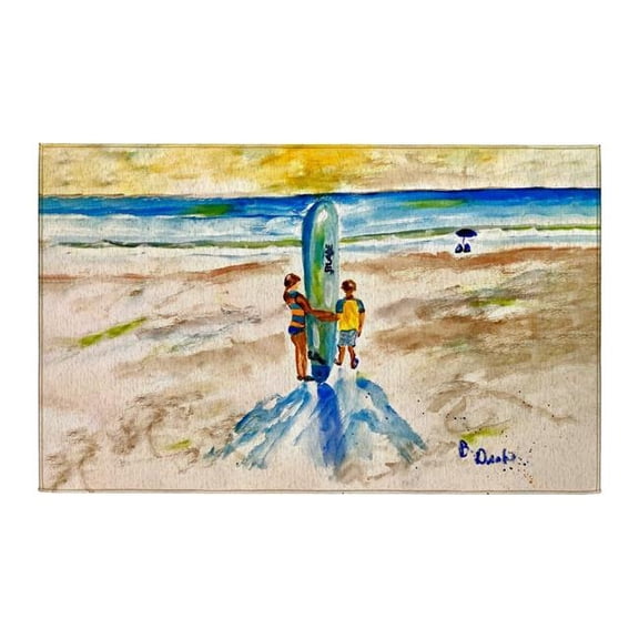 Betsy Drake Interiors DR1568 Two Surfers Indoor Dornier Area Rug 20x32