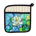 thumbnail image 1 of Betsy Drake PT841 White Lily Pot Holder, 1 of 1