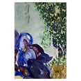 thumbnail image 1 of Betsy Drake Interiors Yellow & Blue Iris Guest Towel, 1 of 1