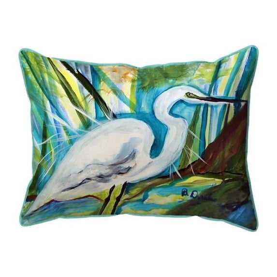 Betsy Drake Interiors ZP1416 20 x 24 in. Great Egret Extra Large Zippered Pillow