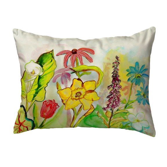 Betsy Drake KS060 11 x 14 in. Betsys Garden Small No-Cord Pillow