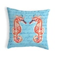 thumbnail image 1 of Betsy Drake KS100B 12 x 12 in. Coral Sea Horses Blue Small No-Cord Pillow, 1 of 1