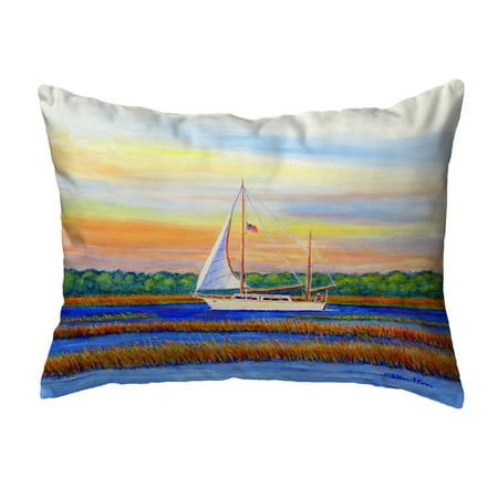 Betsy Drake KS1075 11 x 14 in. Marsh Sailing Non-Corded Indoor & Outdoor Pillow