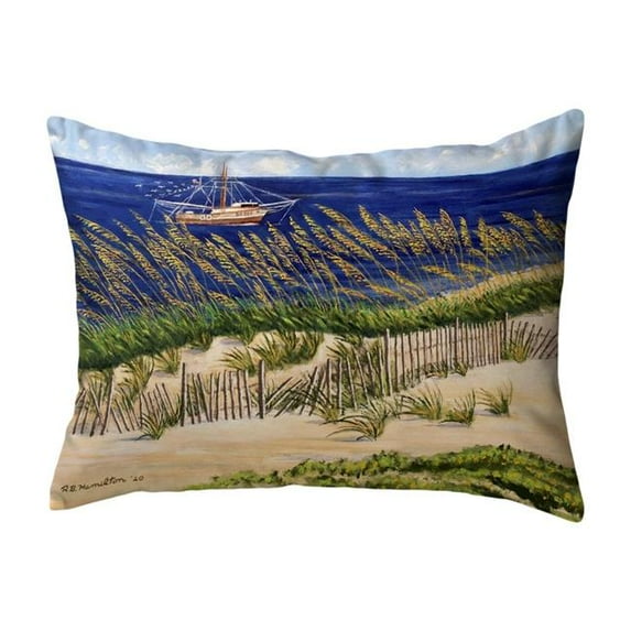 Betsy Drake KS1204 11 x 14 in. Shrimp Boat & Oates Noncorded Pillow - Small