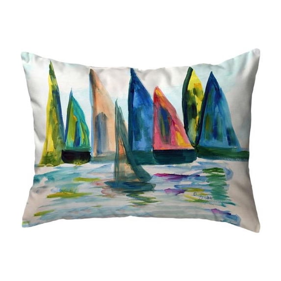 Betsy Drake KS1276 Sail with The Crowd Small Noncorded Pillow - 11 x 14 in.