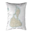 thumbnail image 1 of Betsy Drake KS13217 11 x 14 in. Block Island No.2, RI Nautical Map Non-Corded Indoor & Outdoor Pillow, 1 of 2