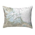 thumbnail image 1 of Betsy Drake KS13270BH 11 x 14 in. Boston Harbor, MA Nautical Map Non-Corded Indoor & Outdoor Pillow, 1 of 2