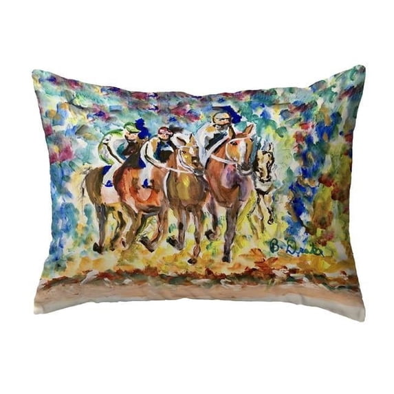 Betsy Drake KS1396 11 x 14 in. Four Racing II Non-Corded Pillow - Small
