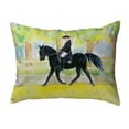 thumbnail image 1 of Betsy Drake KS141 11 x 14 in. Black Horse & Rider Small No-Cord Pillow, 1 of 1