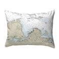 thumbnail image 1 of Betsy Drake KS14774CL 11 x 14 in. Clayton, NY Nautical Map Non-Corded Indoor & Outdoor Pillow, 1 of 2