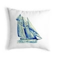 thumbnail image 1 of Betsy Drake KS260 12 x 12 in. Blue Sailboat Small No-Cord Pillow, 1 of 1