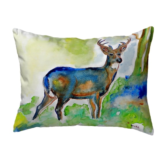 Betsy Drake KS336 11 x 14 in. Betsys Deer Small No-Cord Pillow