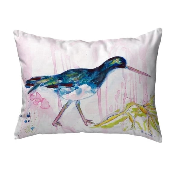 Betsy Drake KS421 11 x 14 in. Black Shore Bird Small No-Cord Pillow