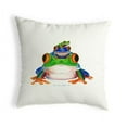 thumbnail image 1 of Betsy Drake KS456 12 x 12 in. Stacked Frogs Small No-Cord Pillow, 1 of 1