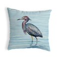 thumbnail image 1 of Betsy Drake KS492 12 x 12 in. Dicks Little Blue Heron Small No-Cord Pillow, 1 of 2