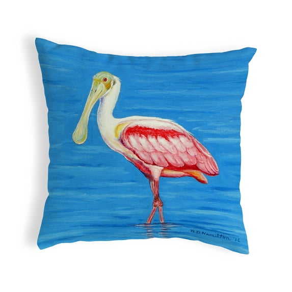 Betsy Drake KS549 12 x 12 in. Dicks Spoonbill Small No-Cord Indoor & Outdoor Pillow