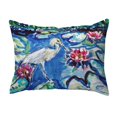 thumbnail image 1 of Betsy Drake KS551 11 x 14 in. Heron & Waterlilies Small No-Cord Indoor & Outdoor Pillow, 1 of 1