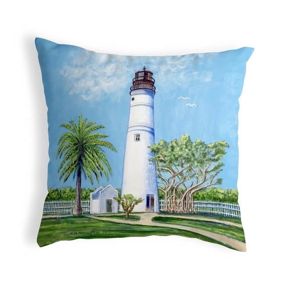 Betsy Drake KS641 12 x 12 in. Key West Lighthouse Non-Corded Pillow