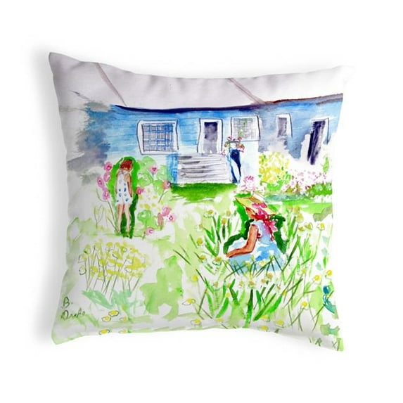 Betsy Drake KS823 12 x 12 in. Front Yard Garden Small No-Cord Pillow