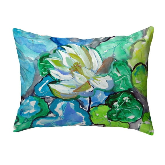 Betsy Drake KS841 11 x 14 in. White Lily Non-Corded Pillow