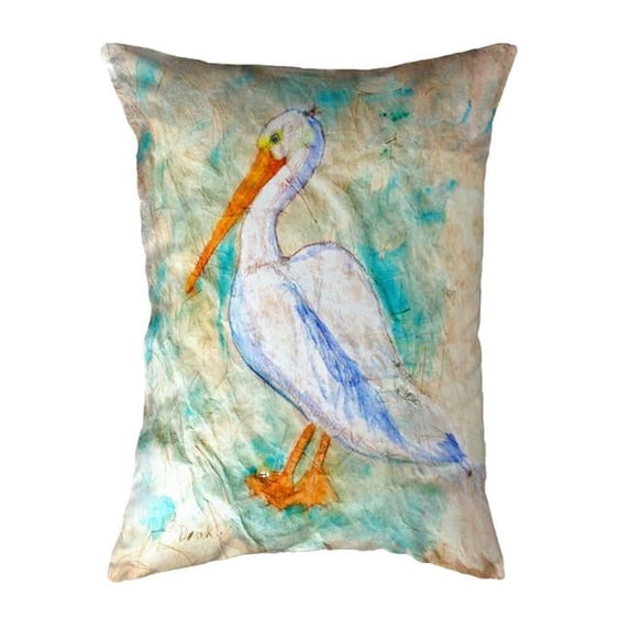 Betsy Drake KS948 11 x 14 in. Pelican on Rice Small No-Cord Pillow