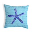 thumbnail image 1 of Betsy Drake KS991 12 x 12 in. Blue Starfish Small No-Cord Pillow, 1 of 1