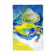 thumbnail image 1 of Betsy Drake KT1027 Blue & Yellow Crab Kitchen Towel, 1 of 2