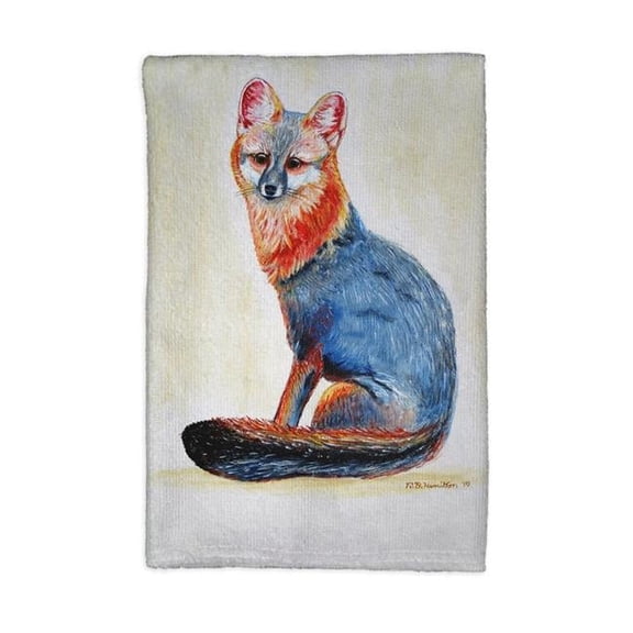 Betsy Drake KT1149 Gray Fox Kitchen Towel