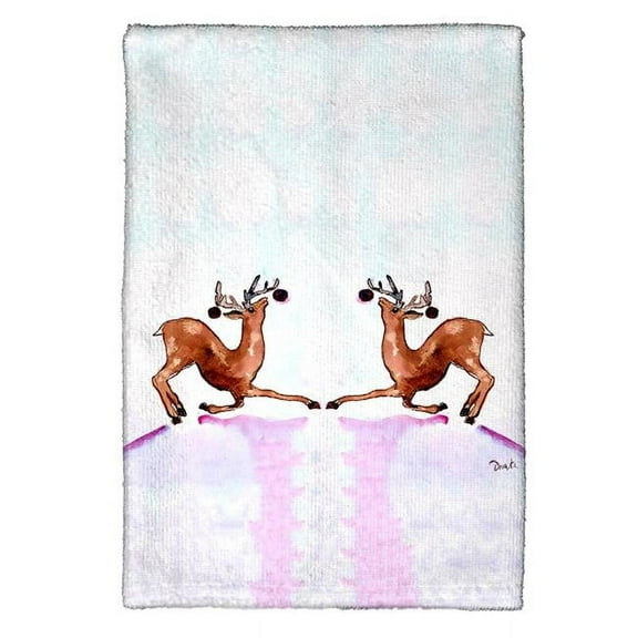Betsy Drake KT306 Dancing Deer Kitchen Towel