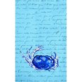 thumbnail image 1 of Betsy Drake KT351 Blue Script Crab Kitchen Towel, 1 of 3