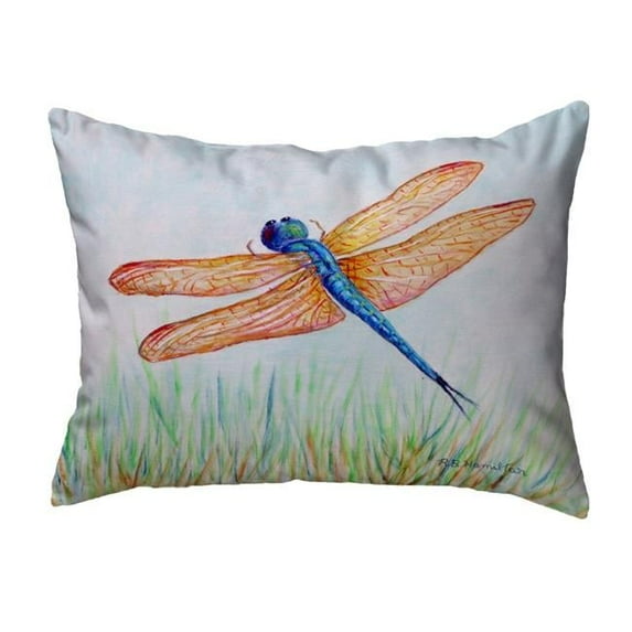Betsy Drake NC1045 16 x 20 in. Amber & Blue Dragonfly Non-Corded Indoor & Outdoor Pillow