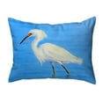 thumbnail image 1 of Betsy Drake NC1087 16 x 20 in. Stalking Snowy Egret Non-Corded Indoor & Outdoor Pillow, 1 of 2