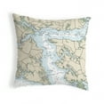 thumbnail image 1 of Betsy Drake NC11548PR 18 x 18 in. Pungo River, NC Nautical Map Noncorded Indoor & Outdoor Pillow, 1 of 2