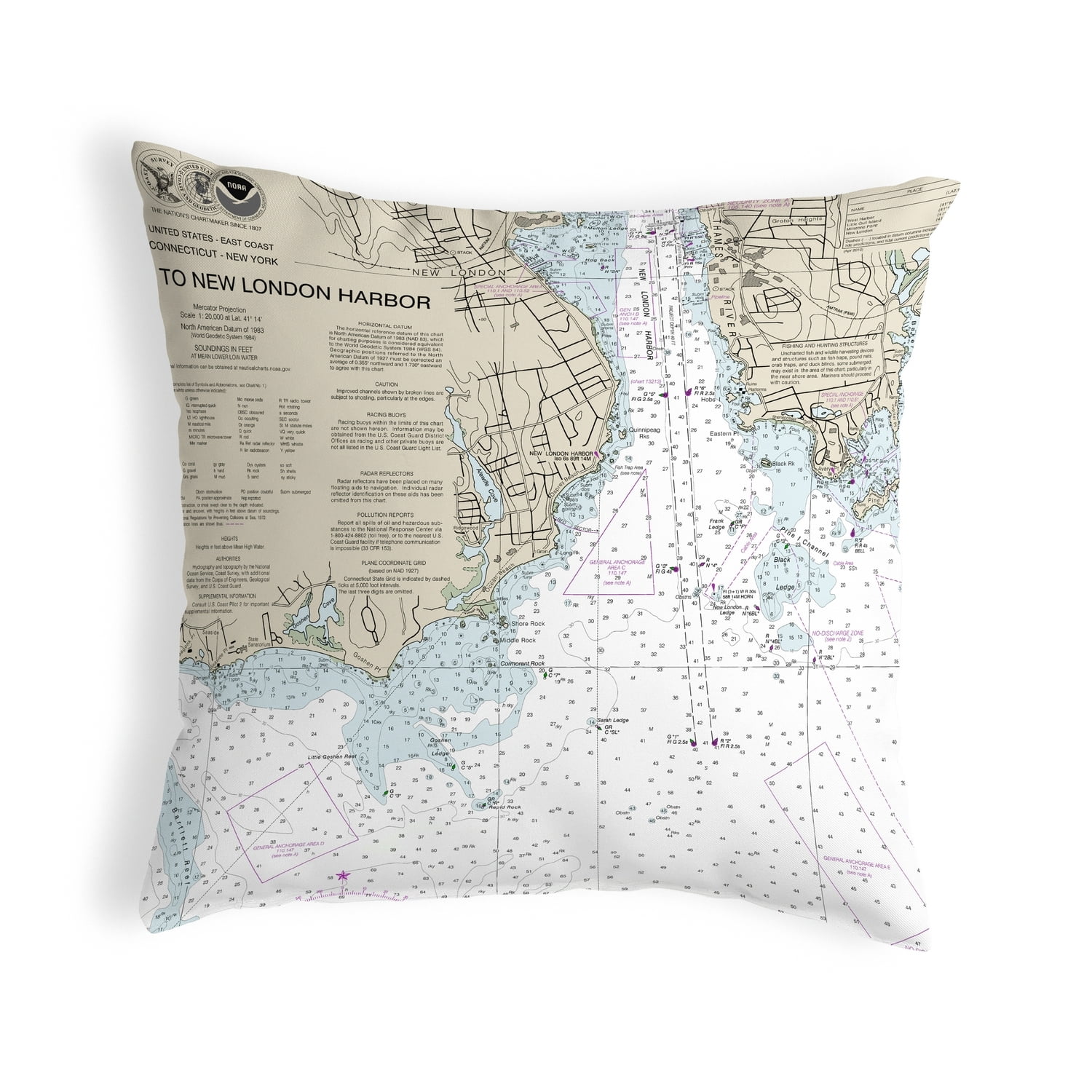 Betsy Drake NC13212NL 18 x 18 in - Betsy Drake NC13212NL 18 X 18 In New London Harbor CT Nautical Map Noncorded Indoor Outdoor Pillow 5d72fdc8 360c 4e5b 84e8 6b0ace2eed9d.ae08ad0ee2f3d3254db41ceb2bf8a328 