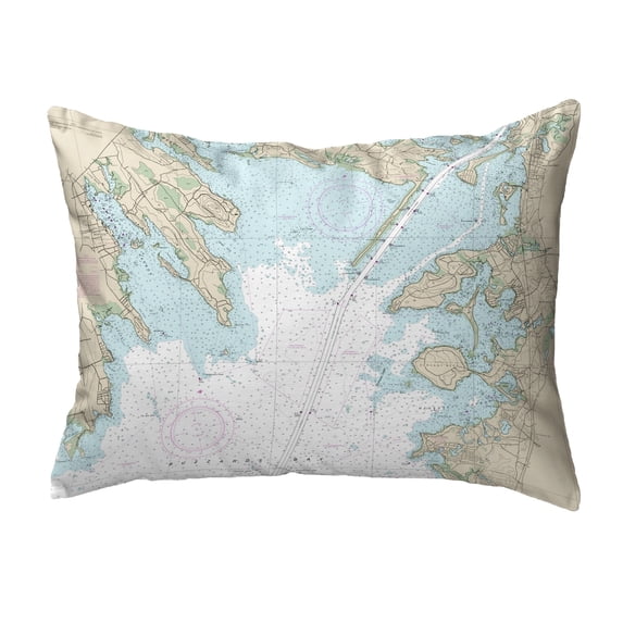 Betsy Drake NC13236CC 16 x 20 in. Cape Cod, MA Nautical Map Noncorded Indoor & Outdoor Pillow