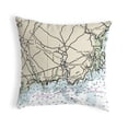 thumbnail image 1 of Betsy Drake NC13286KB Kennebunckport, ME Nautical Map Noncorded Indoor & Outdoor Pillow - 18 x 18 in., 1 of 2