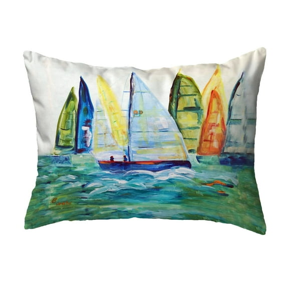 Betsy Drake NC1368 16 x 20 in. Betsys Sailboats No Cord Pillow
