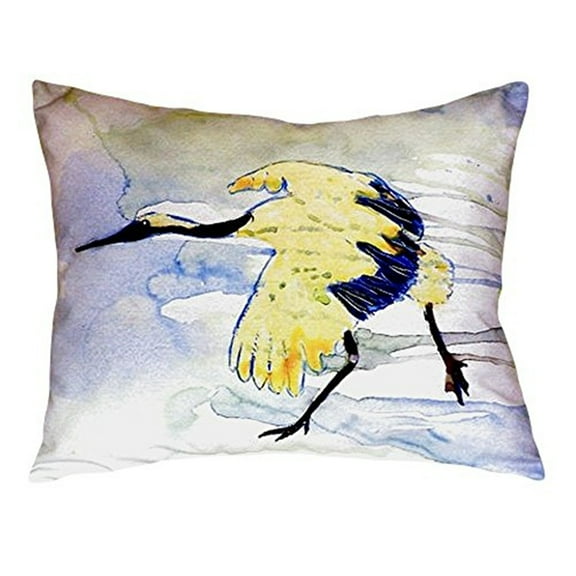 Betsy Drake NC163 16 x 20 in. Yellow Crane No Cord Pillow