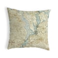 thumbnail image 1 of Betsy Drake NC309 18 x 18 in. Lake Winnisquam, NH Nautical Map Noncorded Indoor & Outdoor Pillow, 1 of 2