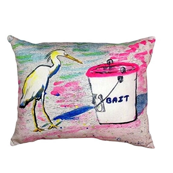 Betsy Drake NC531 16 x 20 in. Hungry Egret No Cord Pillow