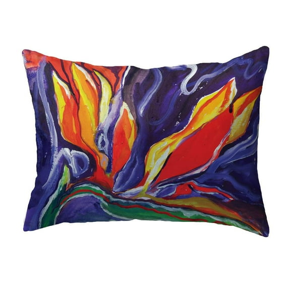 Betsy Drake Interiors Purple Paradise No Cord Indoor/Outdoor Pillow 16x20