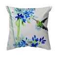 thumbnail image 1 of Betsy Drake NC808 18 x 18 in. Hummingbird & Blue Flowers No Cord Pillow, 1 of 1